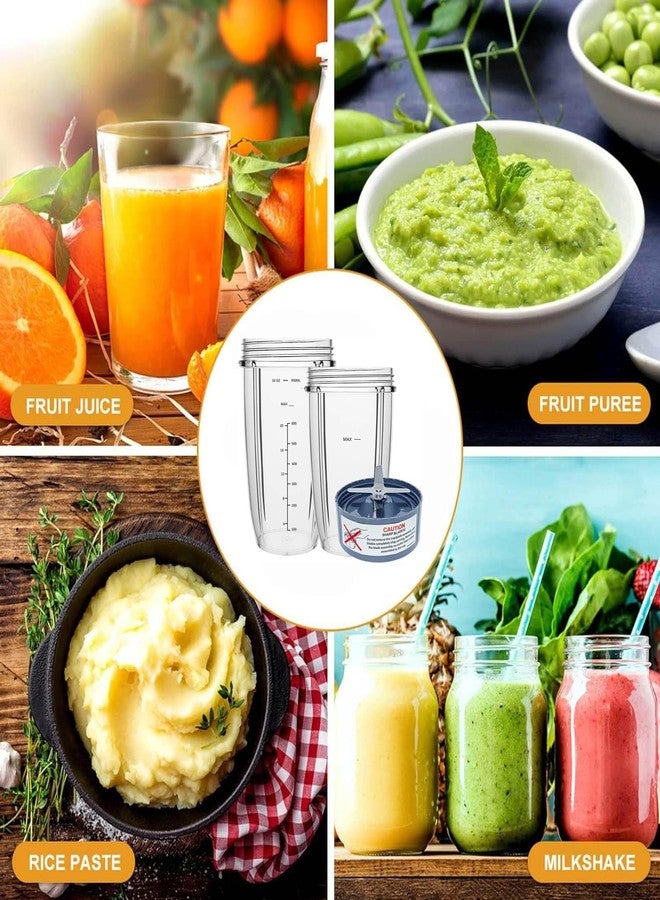 TQEONKL Blender Cups and Blade Replacement Parts, 32oz & 24oz Juicer Cups and Extractor Blade Come with 2 Rubber Gaskets, Fit for NutriBullet High-Speed Blender/Mixer System 600W/900W Series Easy to Use - Image 5